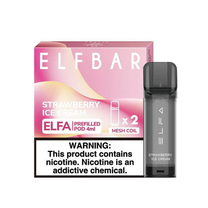 ELFBAR ELFA 1500 Vape Pod: Strawberry Ice Cream