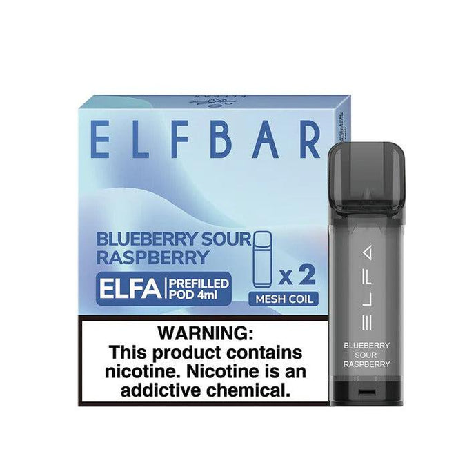 ELFBAR ELFA 1500 Vape Pod: Blueberry Sour Raspberry